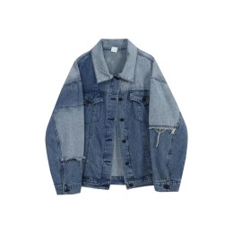 Order Ladies Contrasting Color Loose Denim Jacket Design Retro Millennium Denim Jacket Denim Jacket Garment Factory Y2K SKJN011 Order Ladies Contrasting Color Loose Denim Jacket Design Retro Millennium Denim Jacket Denim Jacket Garment Factory Y2K SKJN011